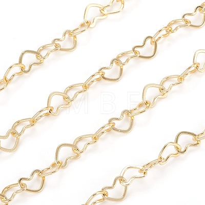 Brass Heart Link Chains CHC-D026-15A-G-1