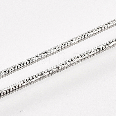 Brass Round Snake Chain Necklace Making X-MAK-T006-11A-P-1