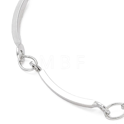304 Stainless Steel Curved Bar Link Chain Bracelets BJEW-K266-13P-1