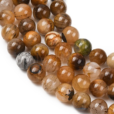 Natural Tiger Quartz Beads Strands GG-NH0013-A01-8mm-1
