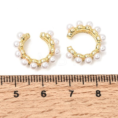 Brass Micro Pave Cubic Zirconia Cuff Earrings CU-CBAE7DF-34G-1