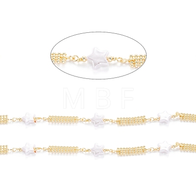 Handmade Brass Beaded Chain CHC-M021-28LG-1