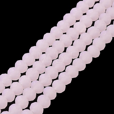 Imitation Jade Solid Color Glass Beads Strands EGLA-A034-J4mm-MD-M-1