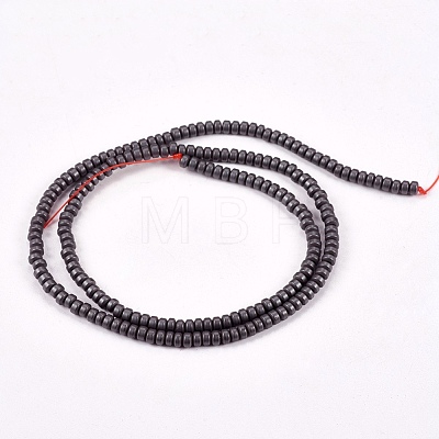 Matte Style Frosted Non-magnetic Synthetic Hematite Beads Strands G-M007-78-1