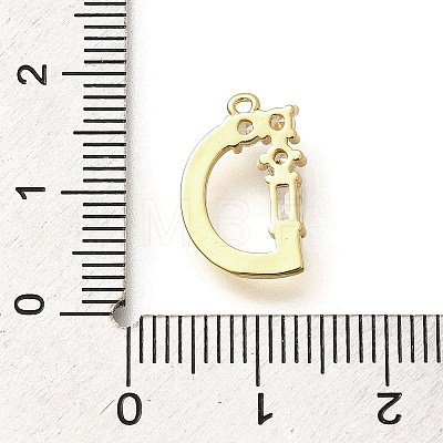 Brass Micro Pave Cubic Zirconia Pendants KK-M310-01G-04-1