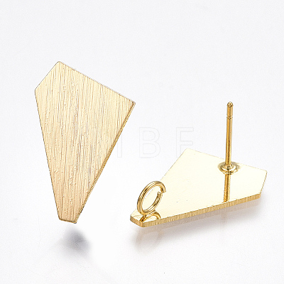 Brass Stud Earring Findings LS-X-KK-T038-260G-1
