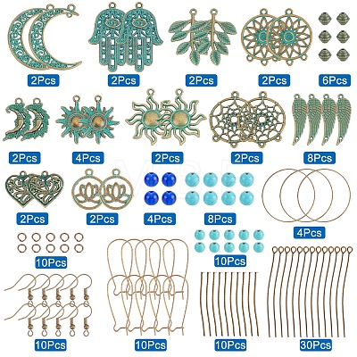 DIY Vintage Drop Earring Making Kit DIY-SC0018-40-1