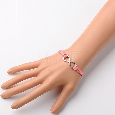 Tibetan Style Alloy Infinity Link Bracelets BJEW-JB01478-04-1