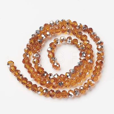Electroplate Transparent Glass Beads Strands EGLA-A034-T3mm-M12-1