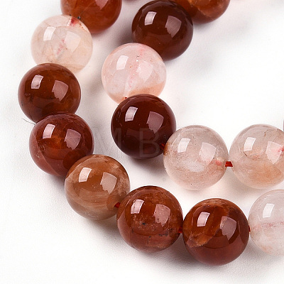 Natural Red Quartz Beads Strands G-T140-8mm-01-1