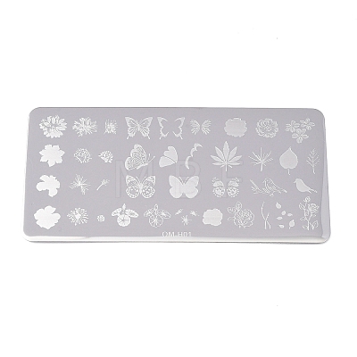 Tarnish Resistant 410 Stainless Steel Nail Art Stamping Plates MRMJ-P020-02P-01-1