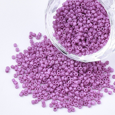 Baking Paint Cylinder Seed Beads SEED-Q036-02A-D11-1