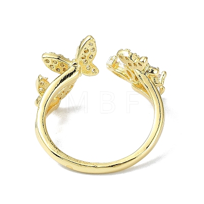 Rack Plating Real 18K Gold Plated Brass Rings RJEW-B054-02G-1