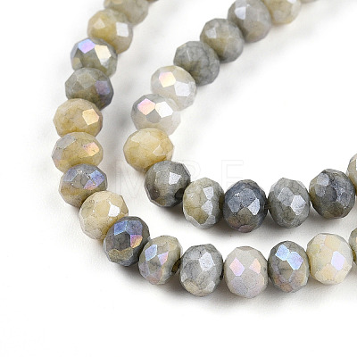 Ombre Effect Dyed Glass Beads Strands LS-GLAA-C023-02-C11-A-1