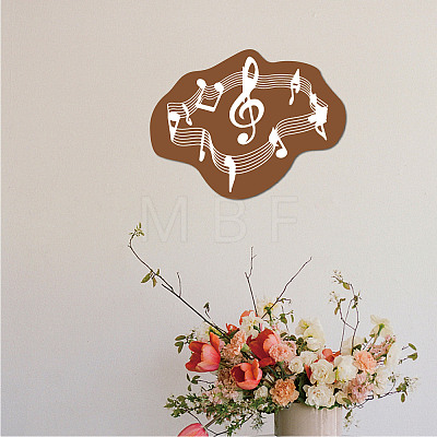 Creative Natural Wooden Wall Hanging Decoration AJEW-WH0331-010-1