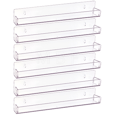 6Pcs Transparent Acrylicc Jewelry Display Stands ODIS-WH0079-092-1