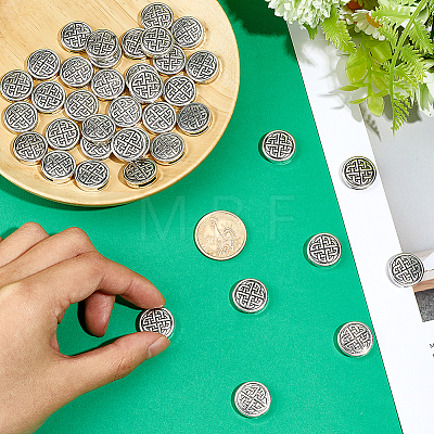 40Pcs Tibetan Style Zinc Alloy Slide Charms FIND-PH0061-43AS-1