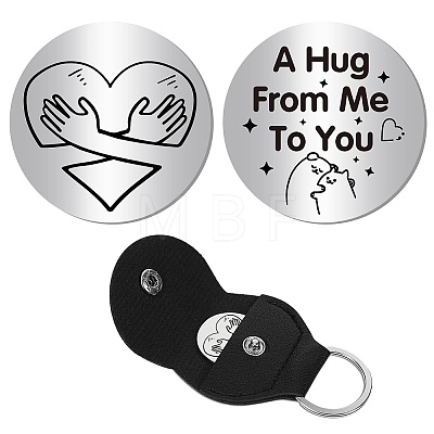 Pocket Hug Token Long Distance Relationship Keepsake Keychain Making Kit DIY-CN0002-67F-1