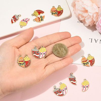 8Bags 2 Styles Alloy Enamel Pendants ENAM-FS0004-40-1