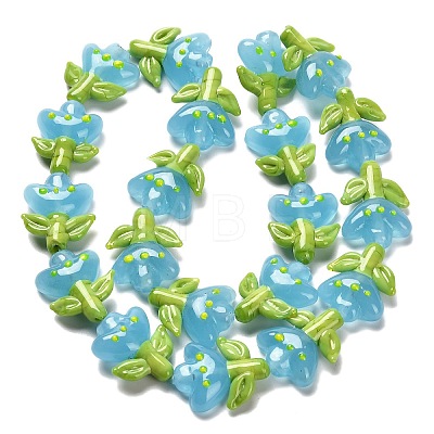 Handmade Lampwork Beads Strands LAMP-A005-03B-1