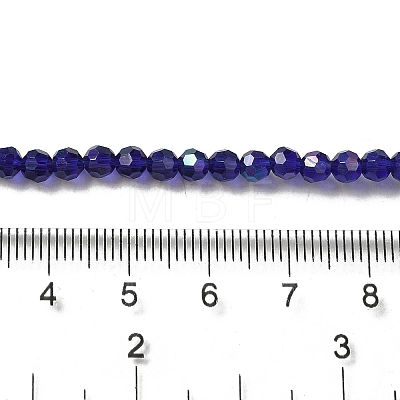 Electroplate Transparent Glass Beads Strands X-EGLA-A035-T4mm-L06-1
