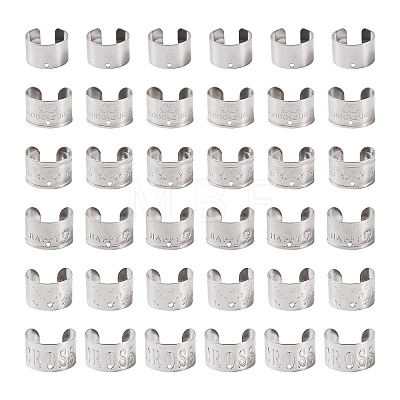 Kissitty 36Pcs 6 Style 304 Stainless Steel Cuff Earring Findings STAS-KS0001-18-1