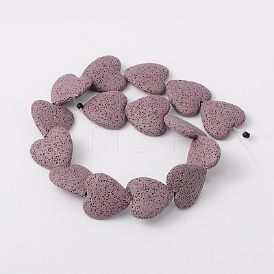 Natural Lava Rock Beads Strands G454-1-1