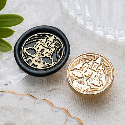 Animal Insect Theme Golden Plated Wax Seal Brass Stamp Head STAM-K001-03G-03-1