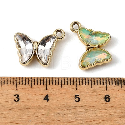 UV Plating Alloy Glass Pendants FIND-K032-22G-1