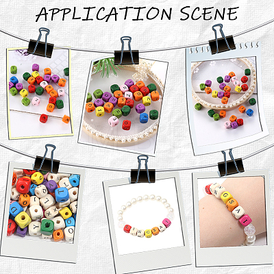 600Pcs Natural Wood Printed Beads WOOD-PA0001-48-1