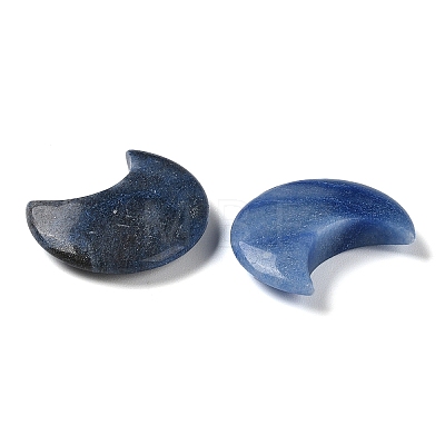 Natural Blue Aventurine Moon Palm Stones G-M416-04A-01-1
