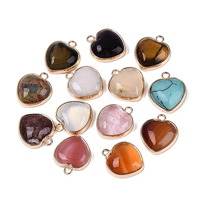 Natural & Synthetic Mixed Stone Pendants G-N371-18C-G-1