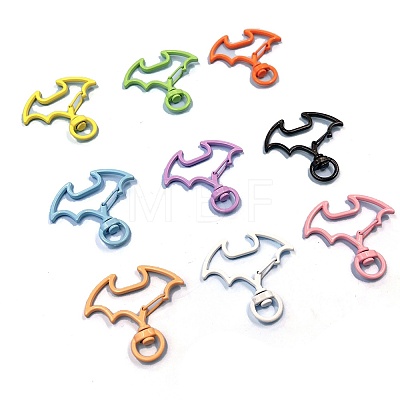 Spray Painted Alloy Swivel Lobster Claw Clasps PW-WG46327-01-1