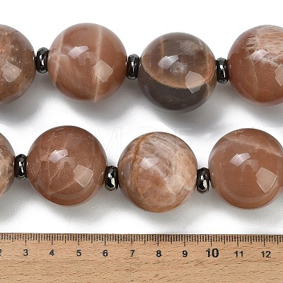 Natural Multi-Moonstone European Beads Strands GG-CBA007A-D07-01-1