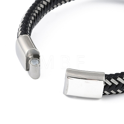 Braided Microfiber Leather Cord Bracelets BJEW-P328-15AS-1