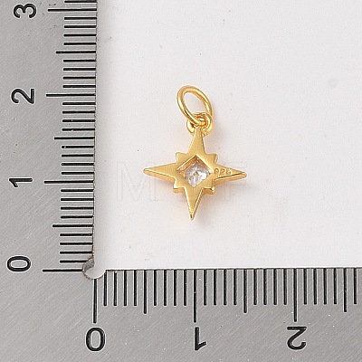 925 Sterling Silver Pave Clear Cubic Zirconia Star Charms STER-K181-01C-G-1