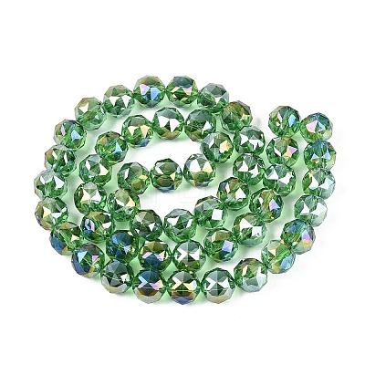 Electroplate Transparent Glass Beads Strands EGLA-ZX001-01A-02-1