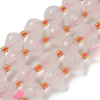 Natural Rose Quartz Beads Strands G-K387-A08-02-1