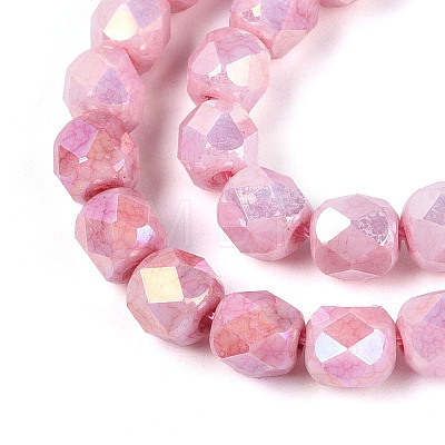 Anti-Tarnish Electroplate Glass Beads Strands GLAA-N057-6mm-03-1