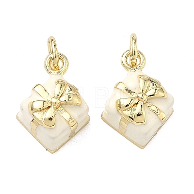 Brass Enamel Pendants KK-F933-18G-03-1