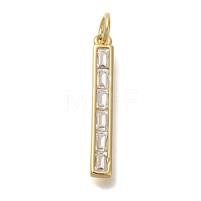 Rack Plating Brass Micro Pave Cubic Zirconia Pendants KK-I720-48G-1