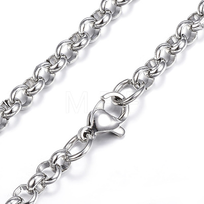304 Stainless Steel Necklaces X-NJEW-E080-01P-1