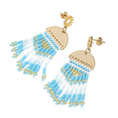 Brass Chandelier Earrings for Women EJEW-MZ00757-01-1
