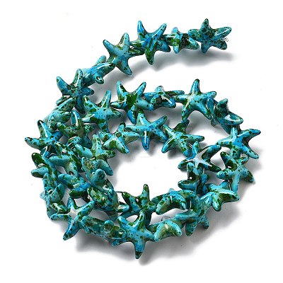 Synthetic Turquoise Dyed Beads Strands G-P507-04S-1