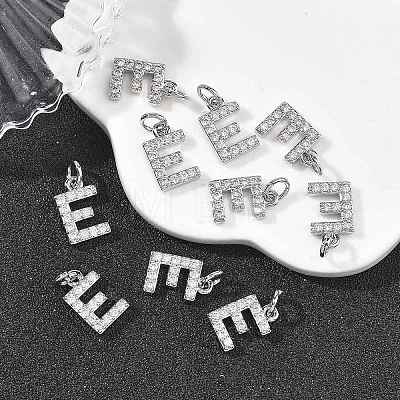 SHEGRACE Brass Micro Pave Clear Cubic Zirconia Pendants XGRQ29341-394P-E-1