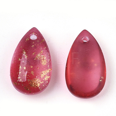 Transparent Spray Painted Glass Charms GLAA-T017-02-A05-1