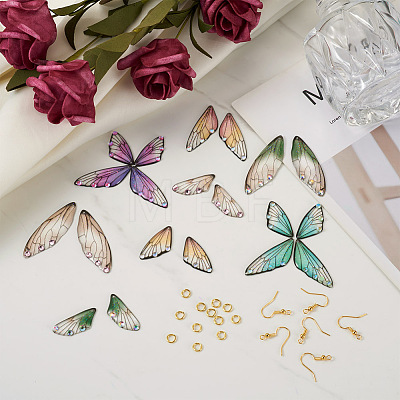 DIY Butterfly Dangle Earring Making Kits DIY-PJ0001-34-1