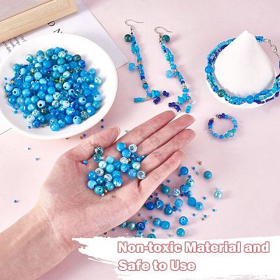 2 Bag Glass Round Beads Set JX547E-1