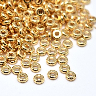 Brass Flat Round Spacer Beads X-KK-M085-B-12G-NR-1