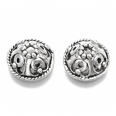 Tibetan Style Alloy Bead Caps TIBE-N006-05AS-LF-1